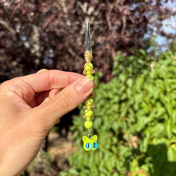 Beaded Fairy Keychain Clip: Bracelet Helper, ATM Clip