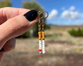 Mini Cigarette Earrings | Cigarette Jewelry | fishhook earrings | beaded earrings | Beaded Jewelry