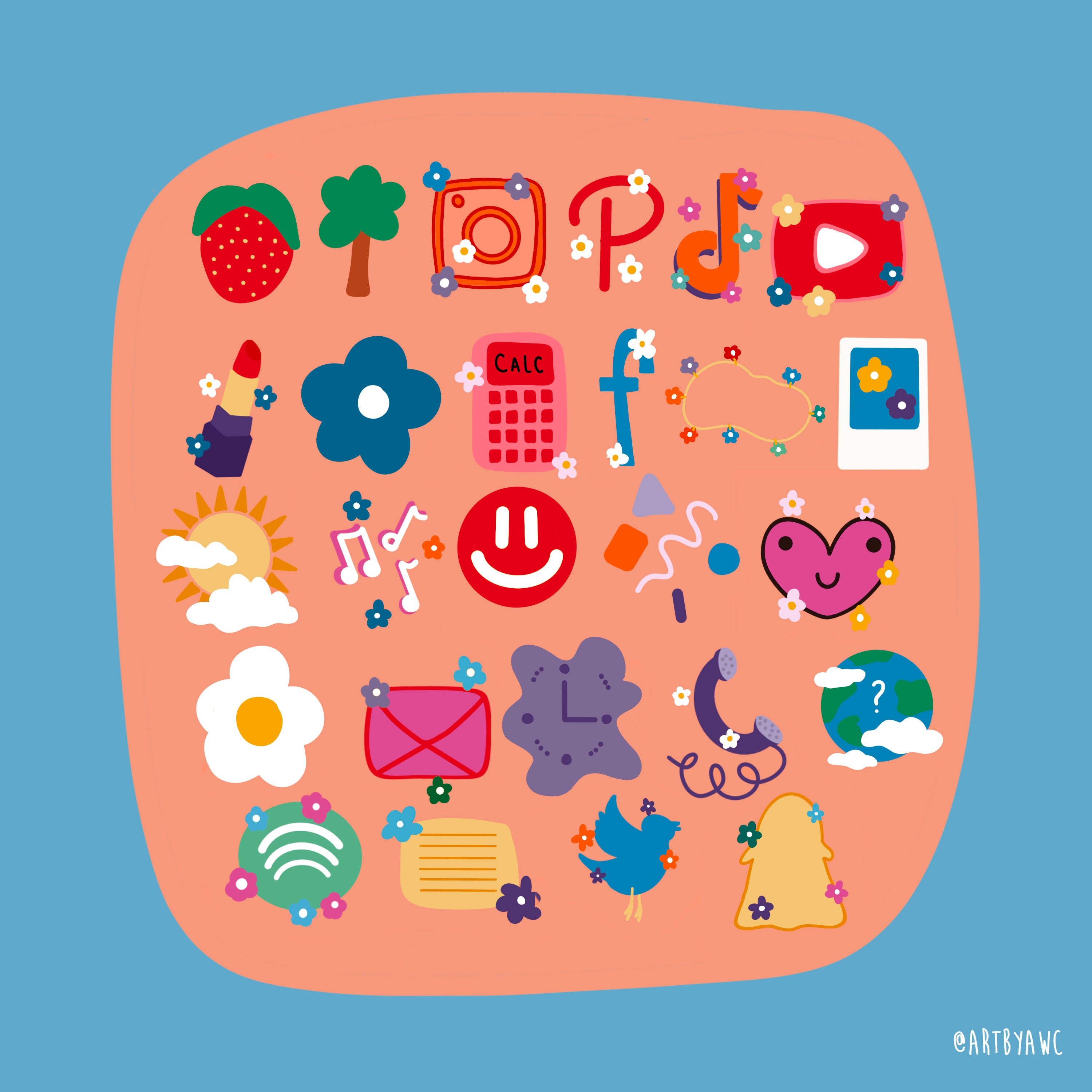 Colorful App Icons for iPhone / iPad - Etsy