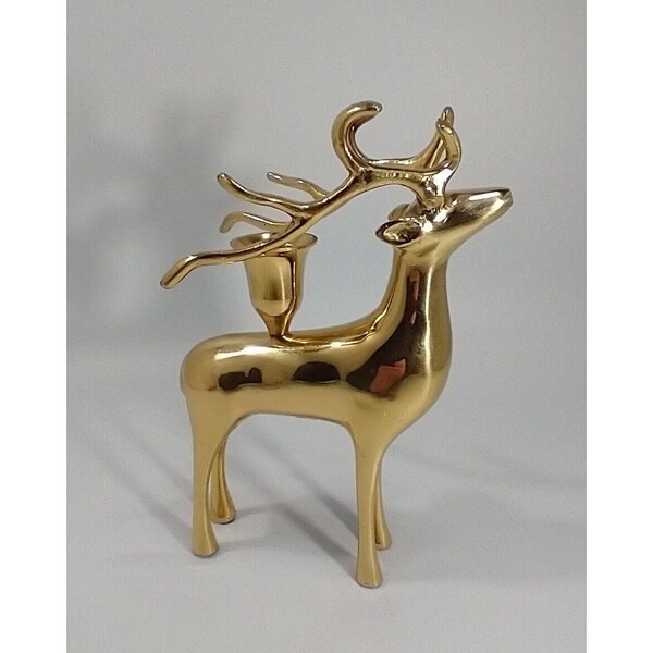 Pottery Barn Reindeer Candle Holder Etsy