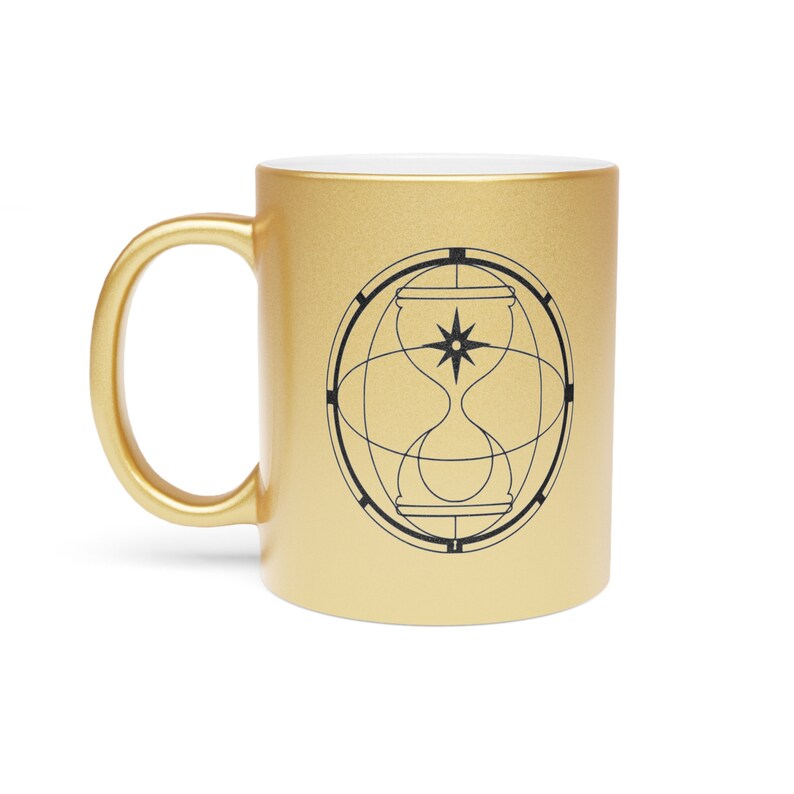 ATEEZ Cromer Logo Metallic Gold Coffee Mug | Kpop Merch for ATINY | Gift for Her & Him | Minimalist Monochrome Cup image 2