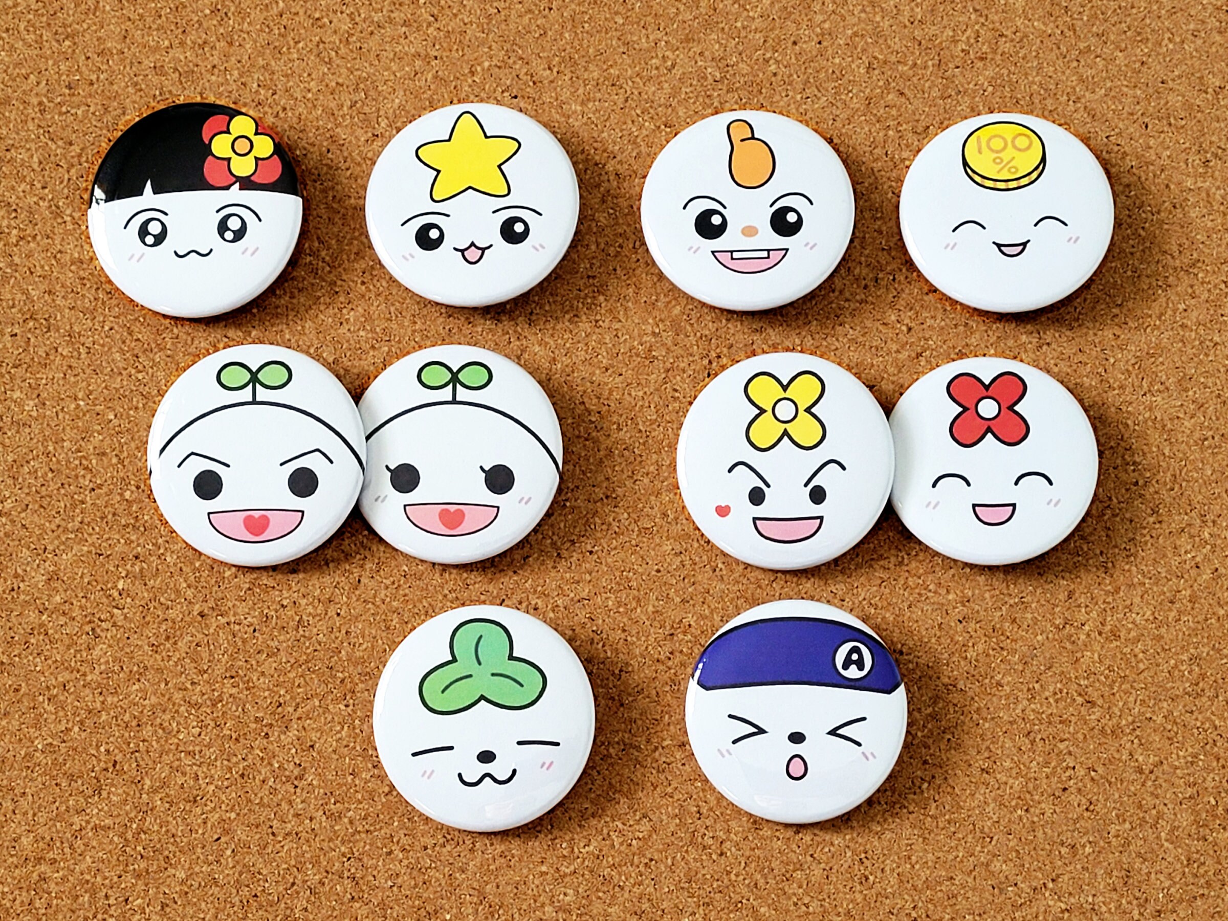 ATEEZ Teez-mon Pinback Buttons | Pins | Kpop Badges | Cute Character Magnets | Member Set | Merch for Atiny | Wearable Accessory