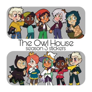 The Owl House Stickers Luz Amity Eda King Hunter Willow Gus 