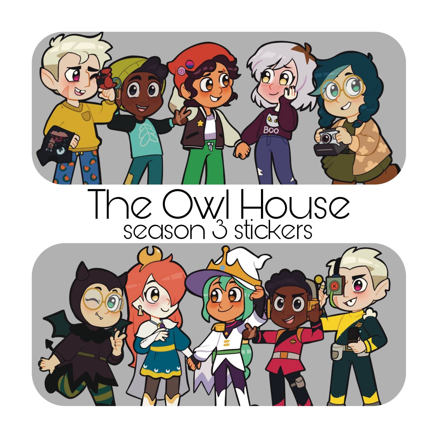The Owl House Stickers ,, Luz Amity Eda King Hunter Willow Gus Raine Lilith  Hooty Collector Toh -  Sweden