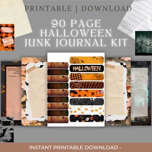 Haunted Halloween Junk Journal Kit: Spooky Vintage Ephemera (Printable Download