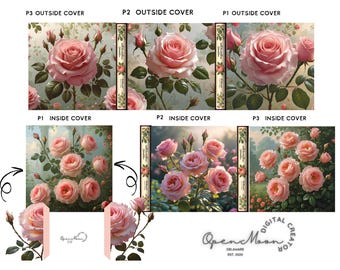 Kit Vintage Roses Folio: 37 pagine romantiche stampabili per il Junk Journaling (download PDF)