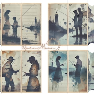 Fisch Paar: Unterwasser Junk Journal Ephemera (Digitaler Download)