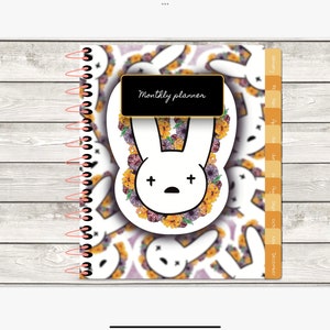 Bad bunny theme monthly planner