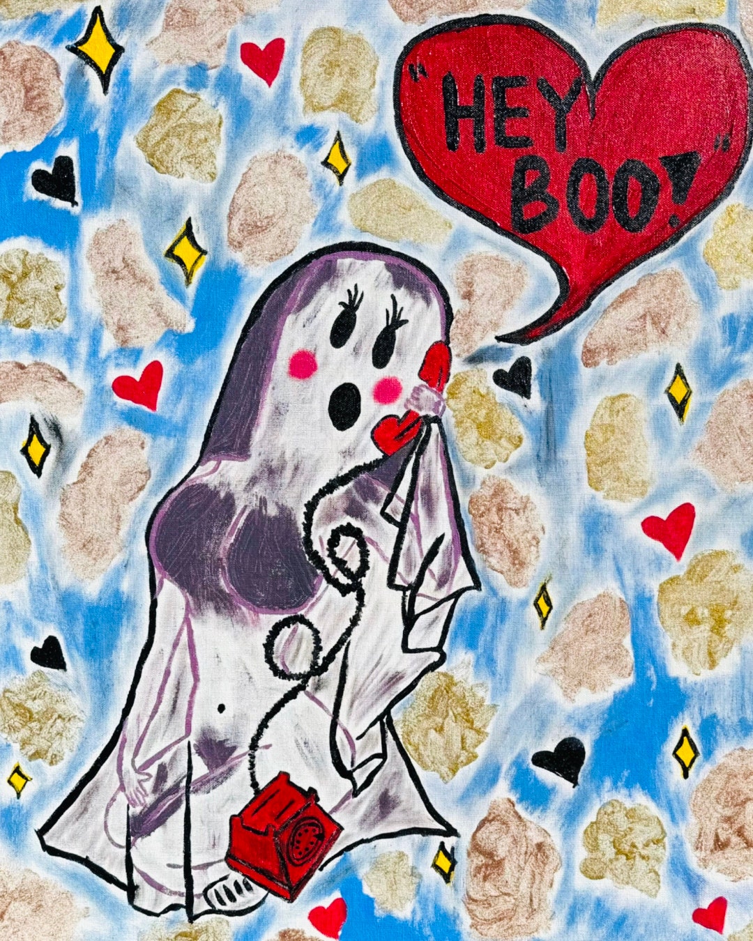 Hey Boo Draw Hey Boo! Art Print - Etsy
