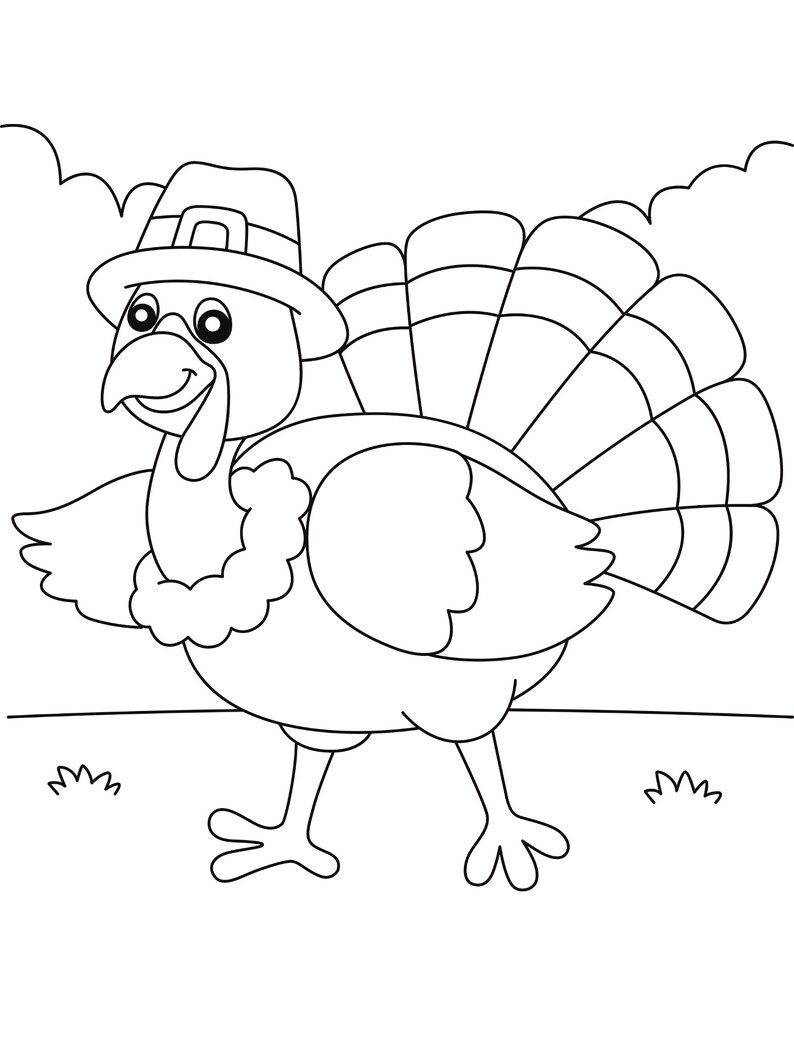 Thanksgiving Coloring Pages - Etsy