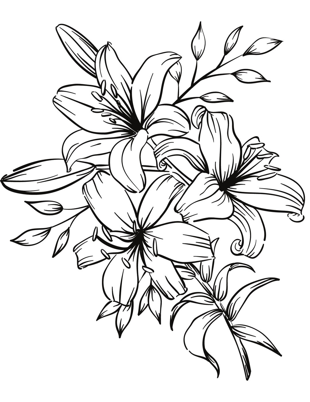 Flower Coloring Pages Etsy - Il 1080xN.4451677967 M6ci 