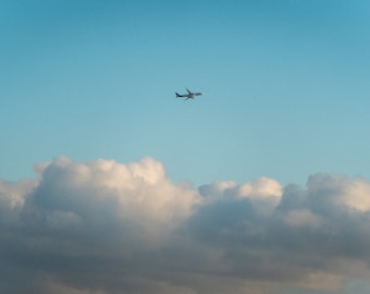 Minimalist Sky with Clouds Photo Print Wall Art