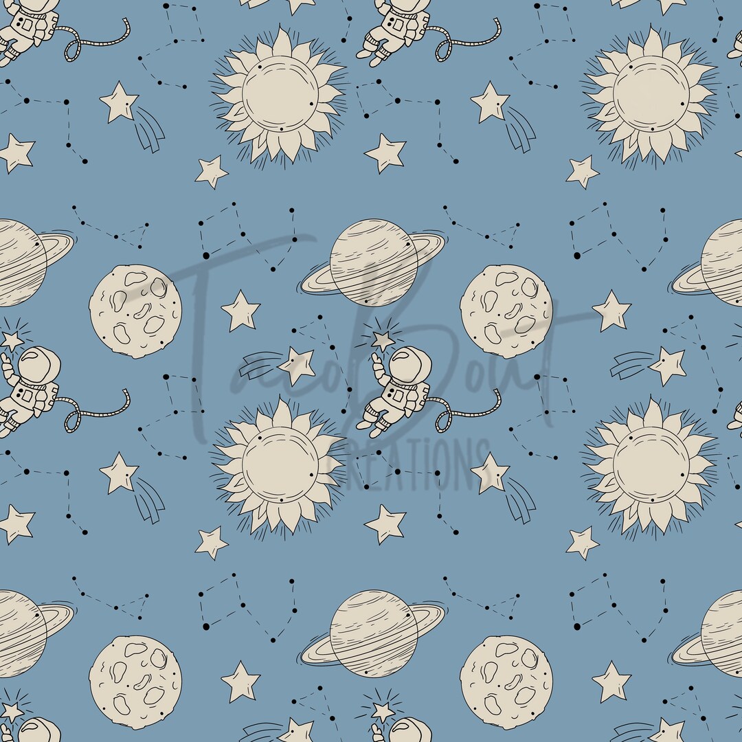 Space Doodles, Seamless Pattern, 300 DPI - Etsy