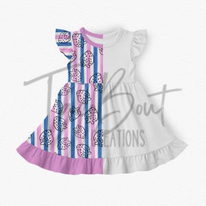 Ruffle sleeve dress with ruffle mock-up template, Procreate mock-up template, Photoshop mock-up template, realistic clothing mock-up
