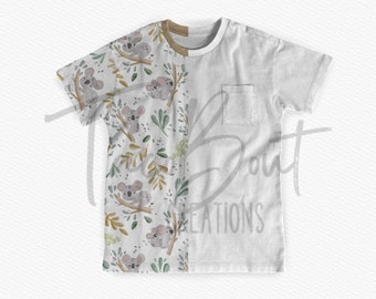 Mock-up di t-shirt, mock-up Procreate, mock-up di Photoshop, modello di mock-up di t-shirt tascabile, modello di mock-up di abbigliamento realistico