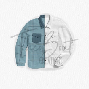 Kids Shacket mock-up, Jacket mock-up, realistic Procreate mock-up, realistic Photoshop mock-up, customizable clothing mock-up