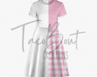Damenkleid Mockup, PROCREATE Mockup, Photoshop Mockup, realistisches Kleidungs Mockup