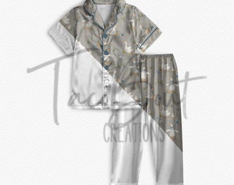 2 piece short top long pants Pajama mock-up, realistic Procreate mock-up, realistic Photoshop mock-up, customizable pajama mockup