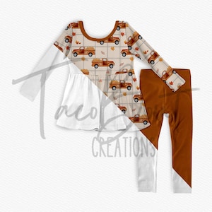 Long sleeve Peplum and leggings set mock-up, Procreate mock-up, Photoshop mock-up, realistic clothing mockup, kids clothing mock-up