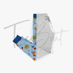 Adult joggers mock-up template, realistic clothing mock-up template, Procreate mock-up template, Photoshop mock-up template