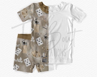 Short sleeve with shorts pajama mock-up template, Procreate mock-up, photoshop mock-up, realistic pajama mockup, clothing mock-up