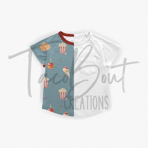 Pocket Shirt mock-up, Procreate mock-up, Photoshop mock-up, round edge t-shirt mock-up template, realistic clothing mock-up template