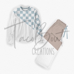 Men’s pajama set mock-up, PROCREATE mock-up, Photoshop mockup, realistic clothing mock-up