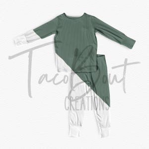 Ribbed 2 piece Pajama mock-up, realistic Procreate mock-up, realistic Photoshop mock-up, long sleeve pajama, customizable clothing mock-up