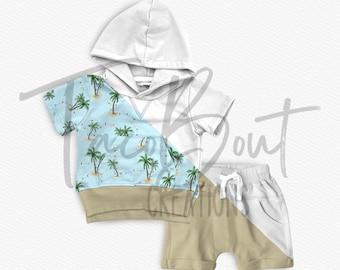 Shorts and hoodie mock-up, Procreate mock-up, Photoshop mock-up, realistic clothing mock-up