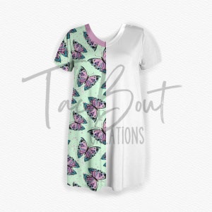Women’s nightgown mock-up, PROCREATE mock-up, Photoshop mockup, realistic clothing mock-up
