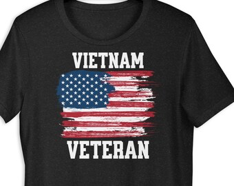 Vietnam Flag USA Veteran Unisex t-shirt - vietnam veteran usa flag t shirt