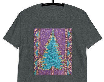 Purple Tree Short-Sleeve Unisex T-Shirt
