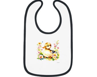 Baby Panda Trim Jersey Bib