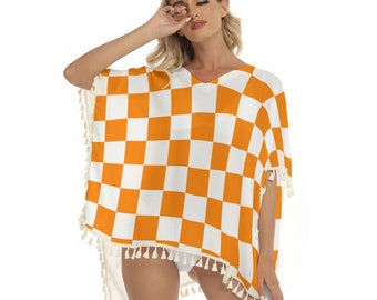 Tennessee Women's Square Fringed Shawl