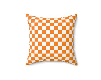 Checkerboard Spun Polyester Square Pillow