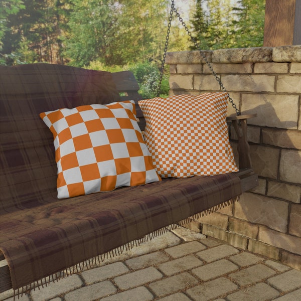 Outdoor Patio Weatherproof Decorator Checkerboard Pillows