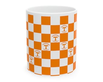 Checkered Ceramic Mug, 11oz