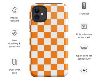 Tennessee iPhone Case Vols Orange Checkboard Tough
