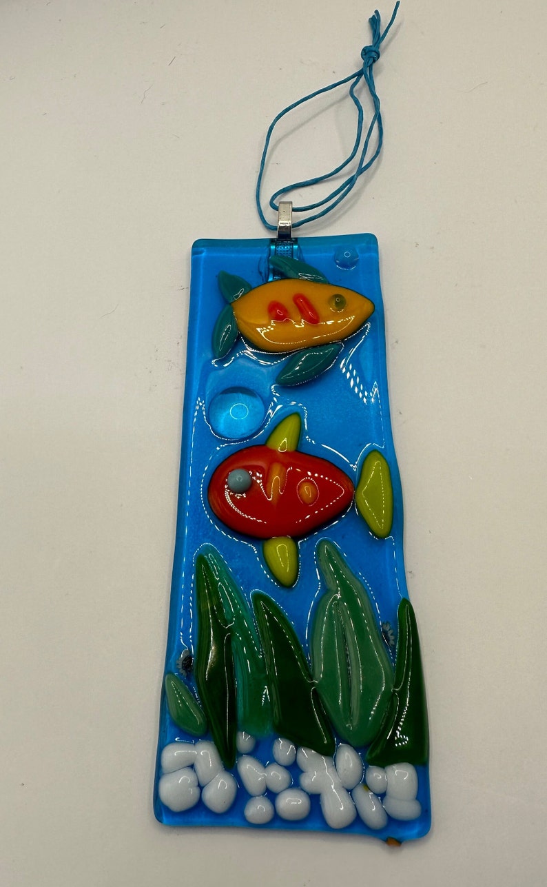 Visual Reference: Fused Glass Underwater Fish Ornament Suncatcher