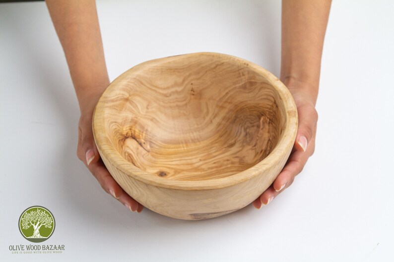 Olive Wooden Bowls Handmade Fruit Bowls Salad Bowl Set of 3 Etsy