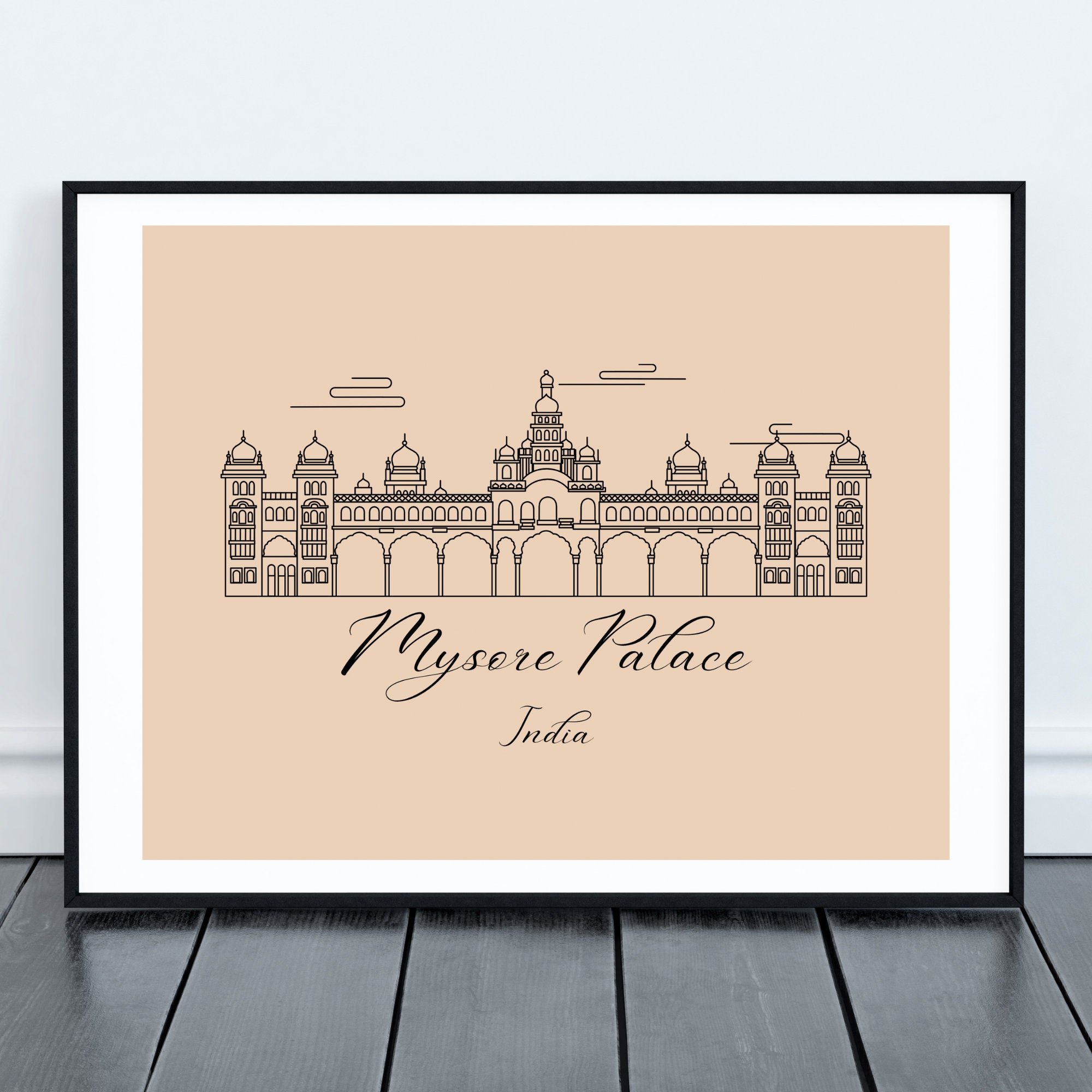 Image of Sketch Of Outline Editable Illustration Of The Karnataka Tourism  Heritage City Mysore Amba Vilas Palace Entrance Arch-VQ387942-Picxy