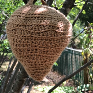 Crochet Decoy Wasp and Hornet Nest