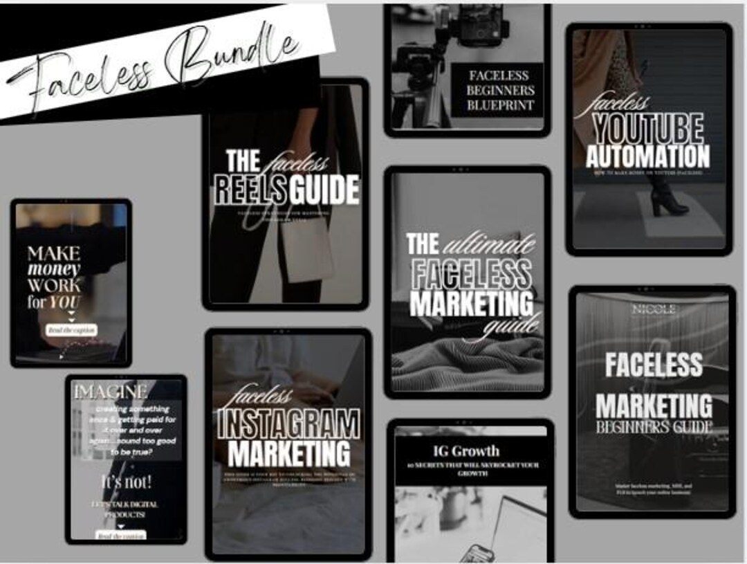 Faceless Digital Marketing Bundle MRR Products Resell Rights PLR ...