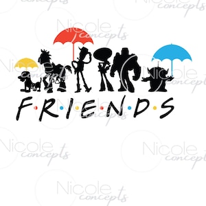 Camiseta de vacaciones familiares de Friends Toy Story en formato SVG y PNG - Descarga digital instantánea - Archivo de corte - Parque temático de Magical Buzz Woody Studios