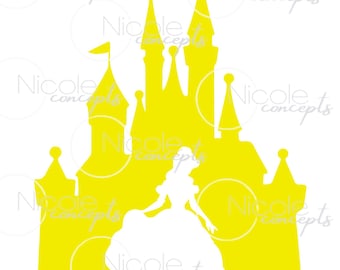 Belle Castle SVG PNG Instant Digital Download- Disneyy Magic Family Vacation shirt Cricut vinyl silhouette cut file Princess Beauty Beast