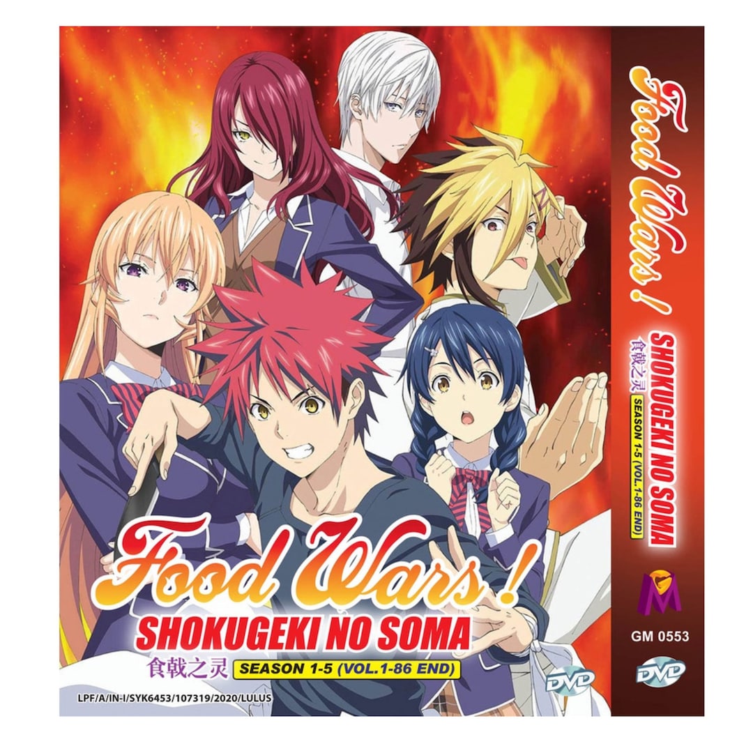 ANIME DVD Food Wars Shokugeki No Soma Season 1-5 1-86end - Etsy - Food Wars Shokugeki No Soma Season 1