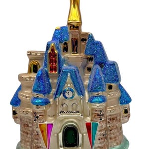 1998 Christopher Radko Disney Cinderella Castle Ornament  w/ Box and Paper Tag