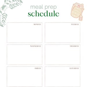 Weekly Meal Planner | Digital Template | Simple Meal Plan Tracker