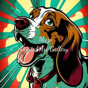 Pop Art style Dogs Pack#2 can be used for personal or commercial use. Digital art, digital download, dog, 5png files.