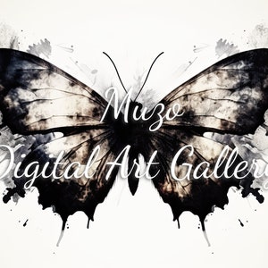 Butterfly Surrealistic Art Deco, Digital art, digital download, personal or commercial use, 5.png files